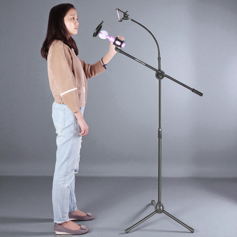Gambar produk TaffSTUDIO Microphone and Smartphone Stand Holder 360 Degree - MS-70B