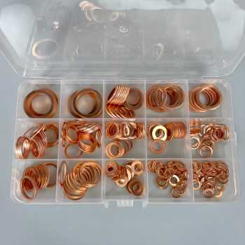 Gambar produk Lissony Ring Baut Gasket Bolt and Nut Flat Ring Tembaga M5-M20 280 PCS - L2280