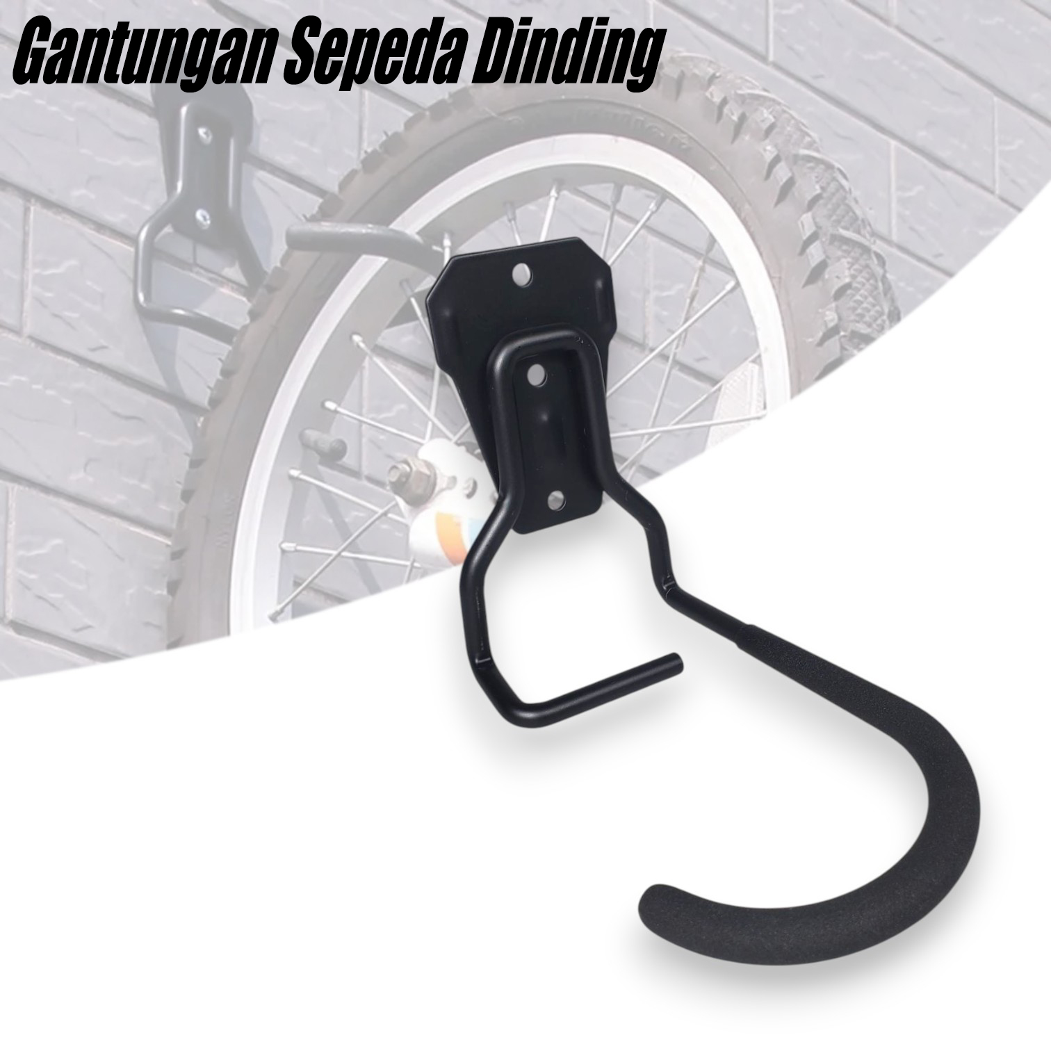 Gambar produk UNBND Gantungan Sepeda Dinding Multifungsi Wall Hook Storage Iron - U-150