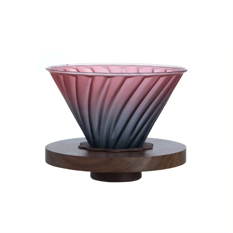 Gambar produk ANTM Filter Penyaring Kopi V60 Coffee Dripper with Walnut Tray - INU162
