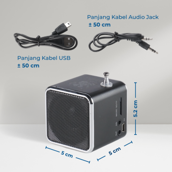 Gambar produk NBY Speaker Bluetooth Portable Mini MP3 Player FM Radio 3W - TD-V26