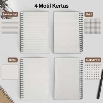 Gambar produk Toddi Buku Jurnal Softcover Notebook Diary 68GSM 100 Halaman Blank - TD6