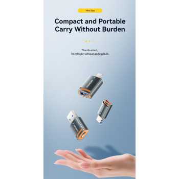 Gambar produk ESSAGER OTG Type C to USB A 3.0 Adapter Converter Fast Charging 5A - ES-OTG17