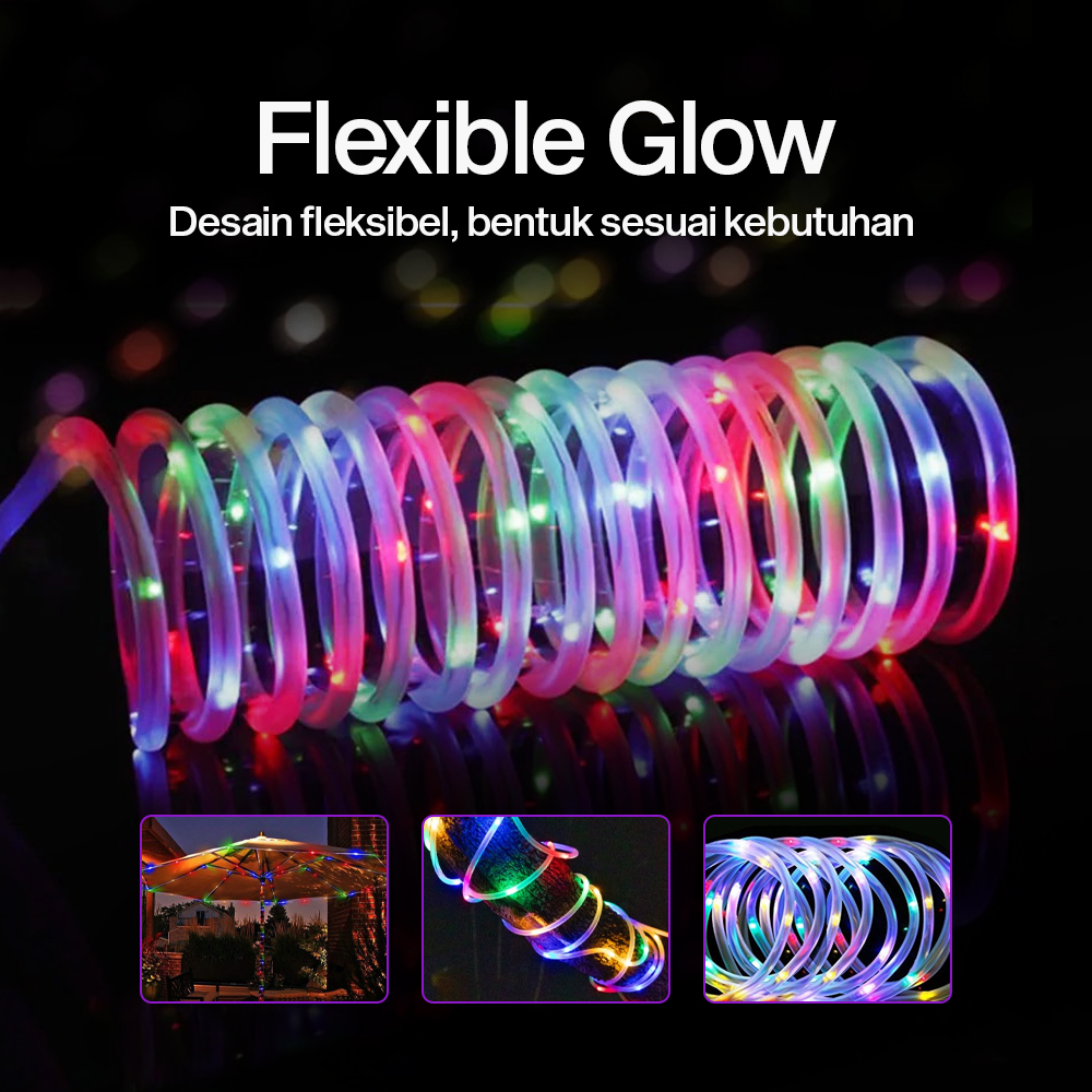 Gambar produk ANBLUB Lampu Hias String Lights Solar Power Waterproof 100 LED 12M - LISM-10