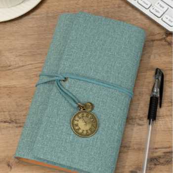 Gambar produk Ticentral Buku Jurnal Leather Notebook A6 160 Halaman Grid Blank Line - T860