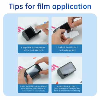 Gambar produk TELESIN Protective Film HD Pelindung Layar Lensa for DJI Action 5 Pro - S6-FLM-09-TDJ