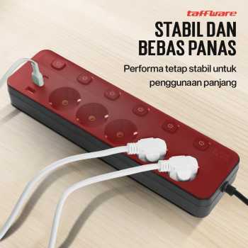 Gambar produk Taffware Stop Kontak 5 Lubang USB Type C EU Plug 10A 110-250V 2500W - QL-1098U