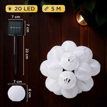 Gambar produk Ousam Lampu Hias String Lights Lampion Solar 20 LED 8 Modes 5M - M202