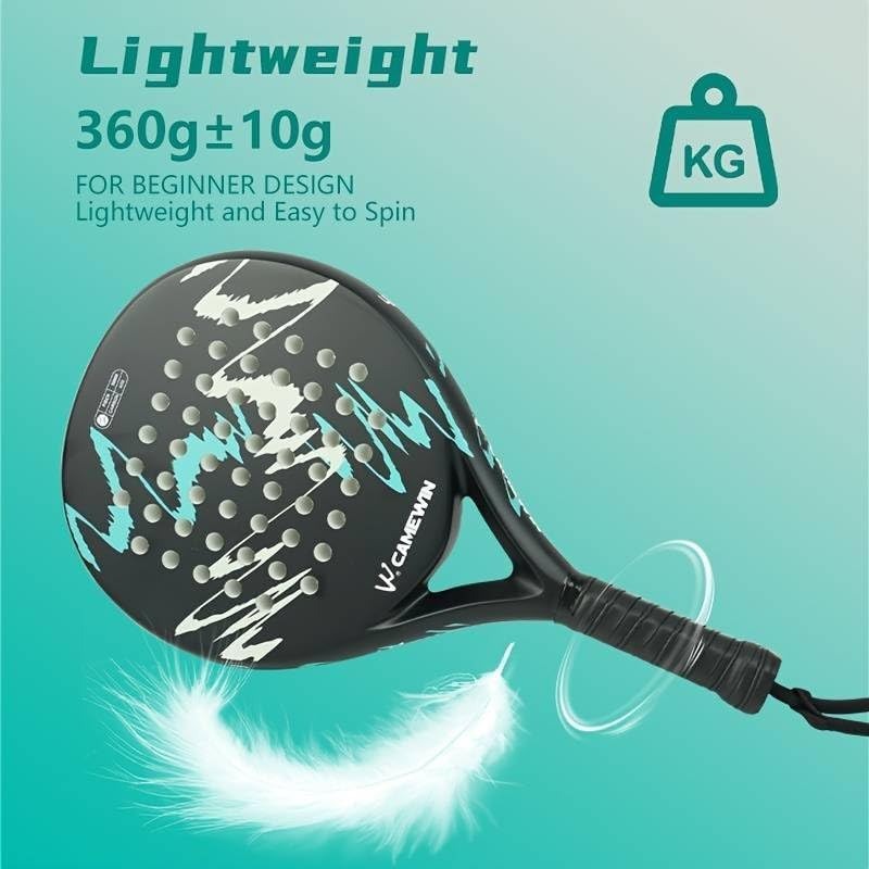 Gambar produk CAMEWIN Raket Padel Teardrop Carbon Glass Fiber 3.8cm Thickness 360g - 4018