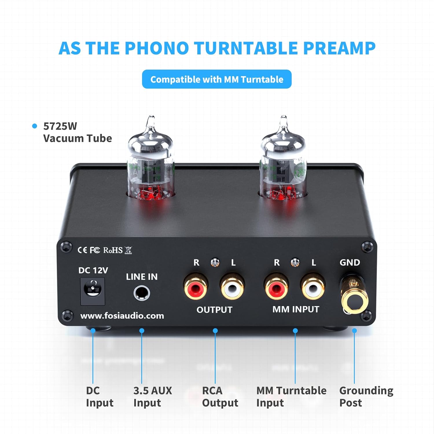 Gambar produk Fosi Audio Phono Preamp Headphone Amplifier Vacuum Tubes - Box X4