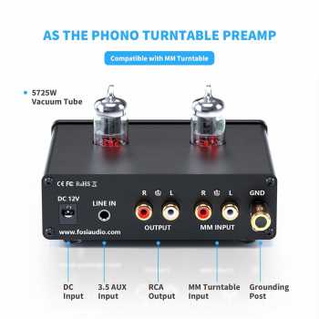 Gambar produk Fosi Audio Phono Preamp Headphone Amplifier Vacuum Tubes - Box X4