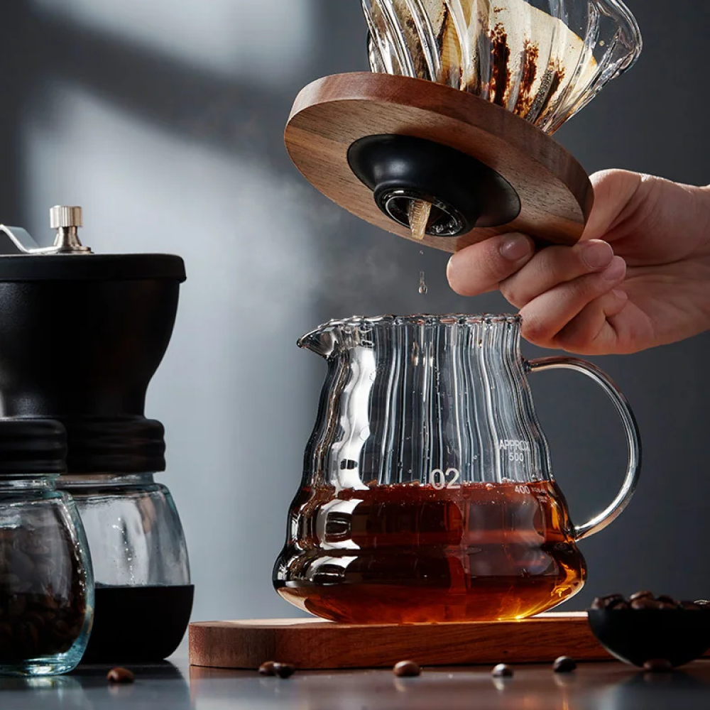 Gambar produk GIANXI Teko Kopi Coffee Server V60 Drip Pour Over Borosilicate Glass 600ml - XGS-36/60