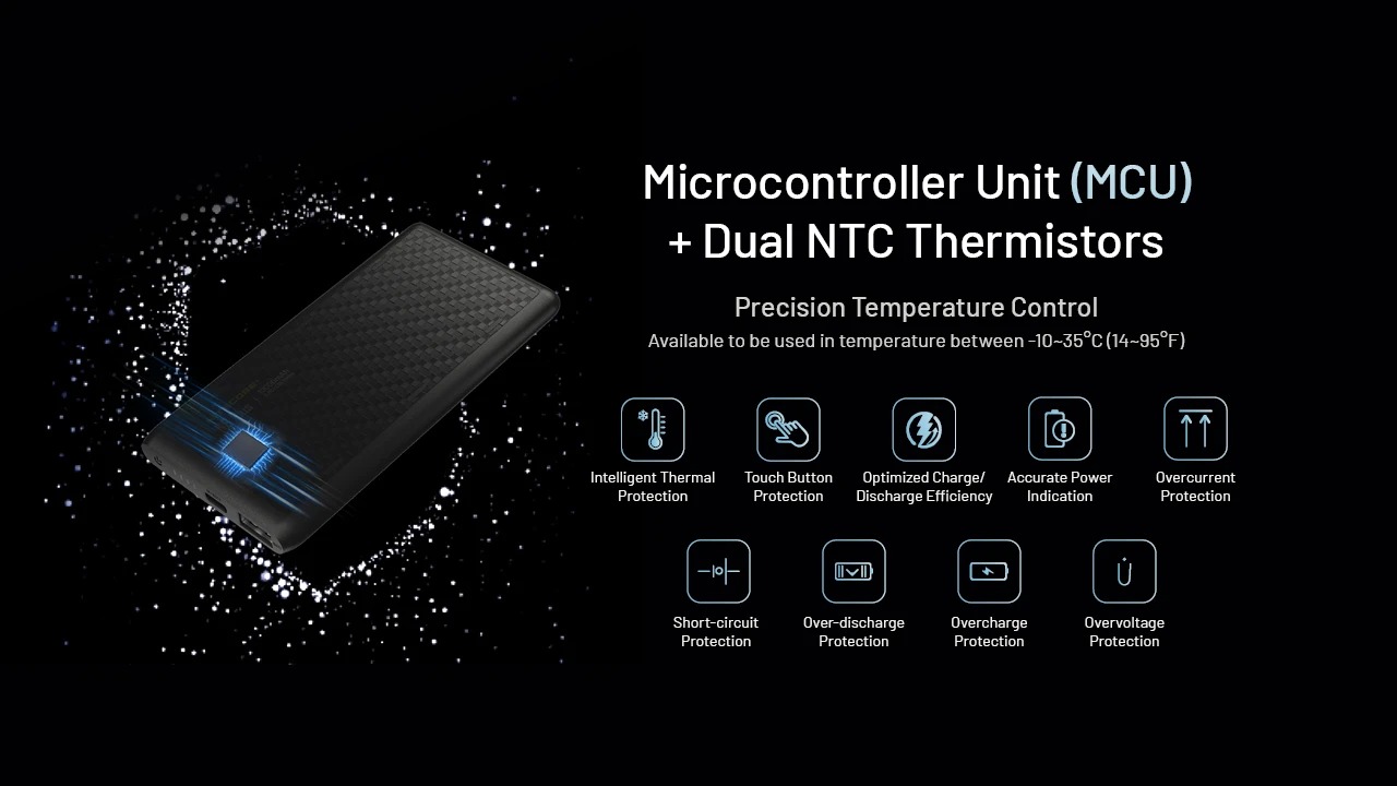 Gambar produk NITECORE Power Bank PD QC Carbon Fiber IPX7 Dual USB 22.5W 10000mAh - NB Plus