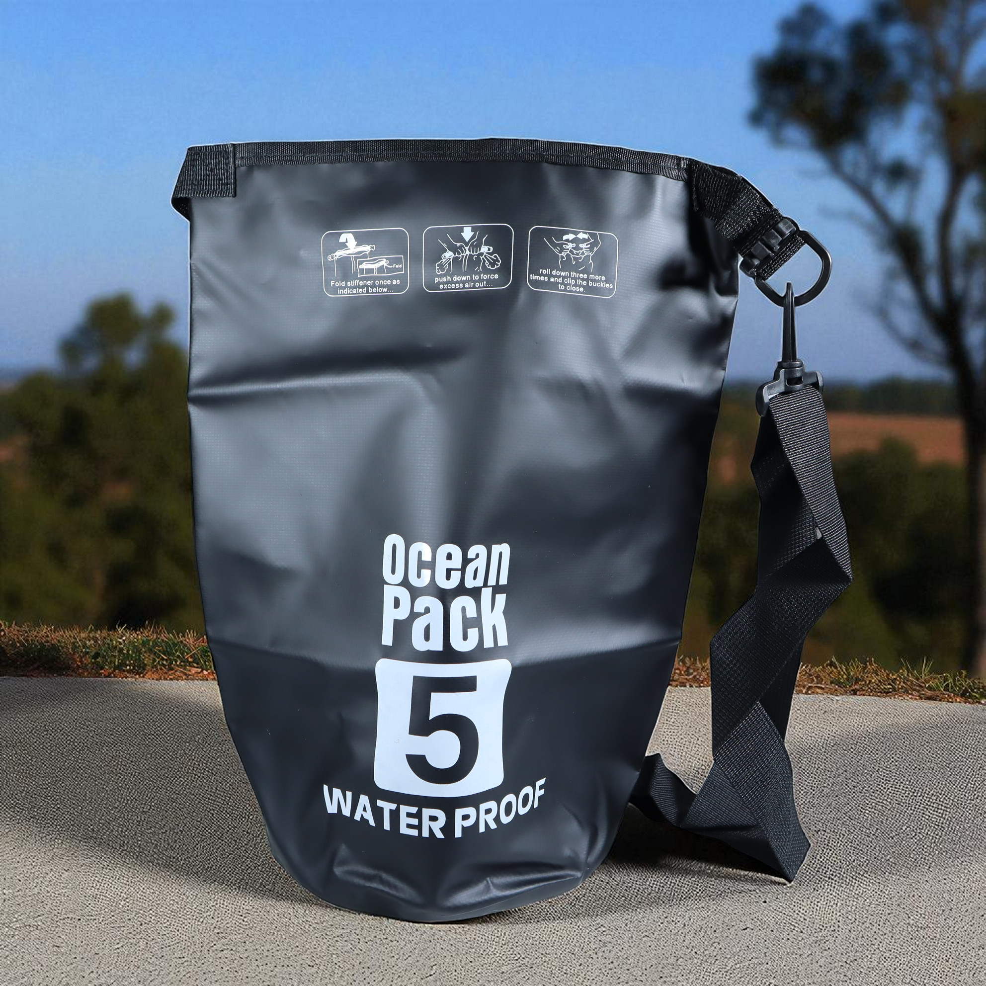 Gambar produk Dezlon Ocean Pack Tas Selempang Anti Air Outdoor Waterproof Dry Bag 5L - INU142