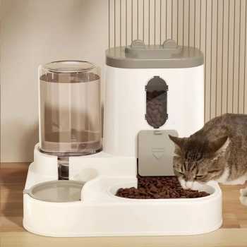 Gambar produk XYNYAN Tempat Makan Minum Anjing Kucing 2in1 Pet Food Water Dispenser - DC-168