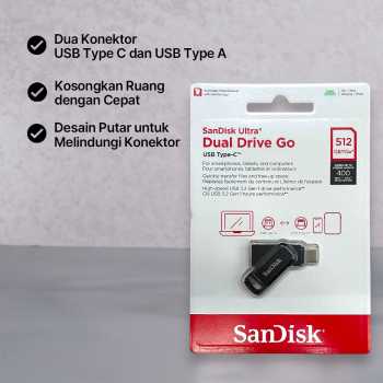 Gambar produk SanDisk Ultra Dual Drive Go USB Type C 512GB - SDDDC3