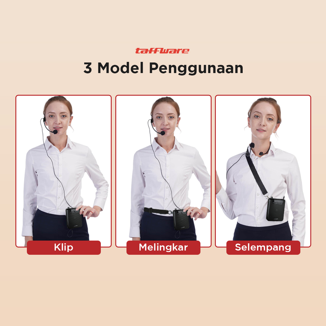 Gambar produk Taffware Megaphone Mikrofon Penguat Suara Tourguide Speaker 125dB - K300