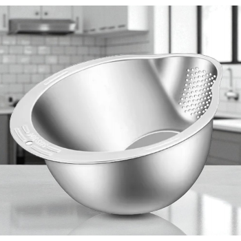 WONDER Pencuci Beras Rice Washer Strainer Bowl Stainless Steel - WD2