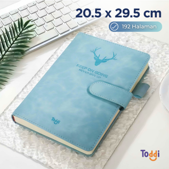 Toddi Buku Catatan Harian Notebook Cover Kulit Magnetic Buckle - TL4