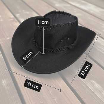 Gambar produk Topi Cowboy Unisex Hat Cotton Hemp Sunhat Wild Brim - Jn45