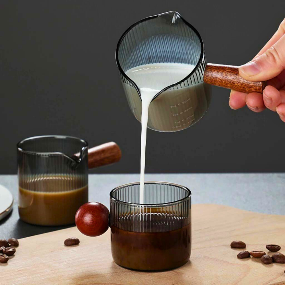 Gambar produk KESOTO Gelas Takar Kopi Espresso Shot Measuring Cup Double Spout 90ml - KS65
