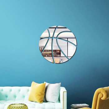 Gambar produk AKROR Sticker Cermin Akrilik Tempel Dinding Dekorasi Wallpaper 3D Basketball - A030