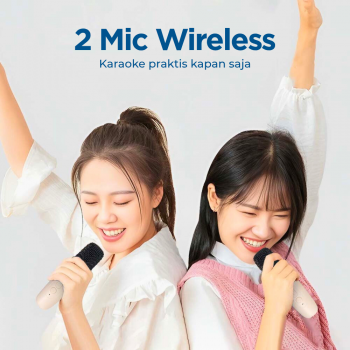 Gambar produk EGOLDEN Speaker Bluetooth Karaoke Portable with 2 Microphone 6W - Y1