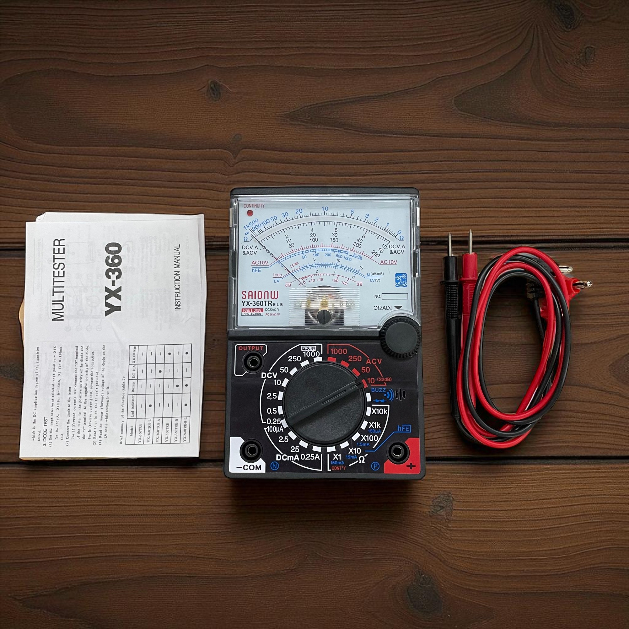 Gambar produk SAIONW Multimeter Multitester Analog Mini Pointer Display - YX-360TRELB