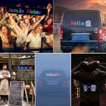 Gambar produk Wisciton LED Matrix Panel Bluetooth RGB Flexible Waterproof 133x19.2cm - W13