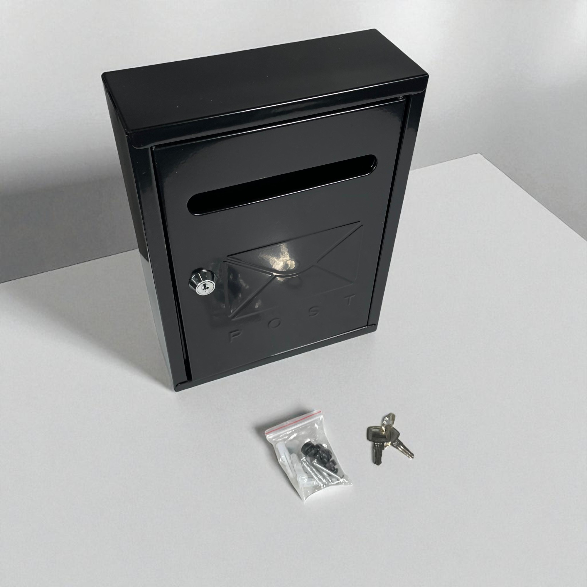 Gambar produk JUNLANG Kotak Surat Pos Metal Mailbox Wall Mounted 20x7.5x26.5cm - JM-20