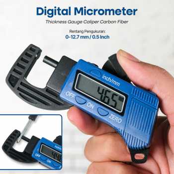 Gambar produk Digital Micrometer Thickness Gauge Caliper Carbon Fiber - TDT25