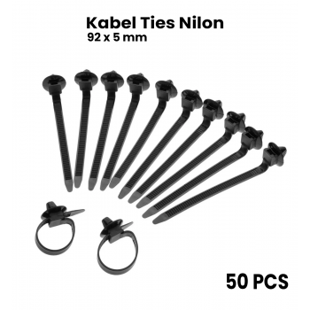 Gambar produk MXN Cable Ties Mobil Car Fixed Fasteners Clip Zip Strap Nylon 50 PCS 92x5mm - Q26