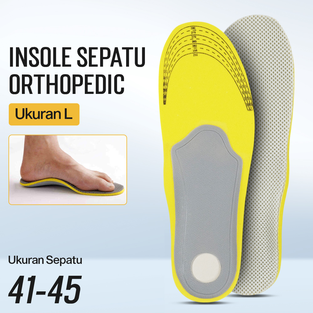 Gambar produk Insole Sepatu Alas Kaki Orthopedic 3D Premium Orthotics Flat Foot L