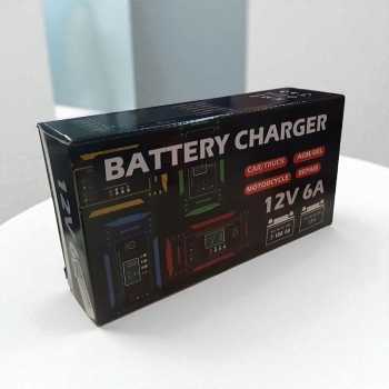 Gambar produk ODM Charger Aki Mobil Intelligent Portable Battery Charger 12V 6A - OM126