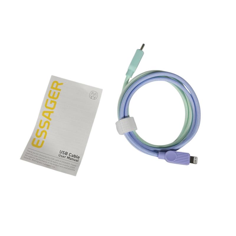 Gambar produk ESSAGER Kabel Data Type C to Lightning Fast Charging Braided 29W 1M - ES-X73
