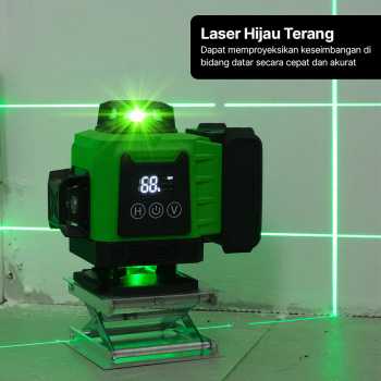 Gambar produk CONENTOOL Laser Level Self Leveling 4D 16 Lines 6000mAh with Remote - CN16