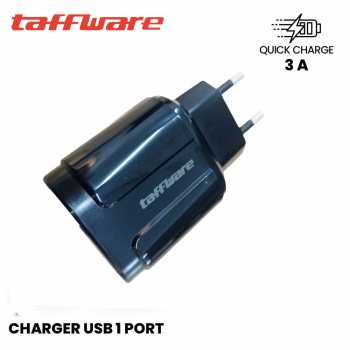 Gambar produk Taffware Charger USB Smartphone Quick Charge QC3.0 3A 18W EU Plug - TE-007