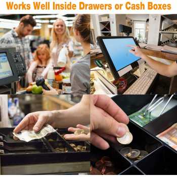 Gambar produk DZL Laci Uang Kasir 5 Sekat Plastik Coin Cash Drawer Tray - D-5