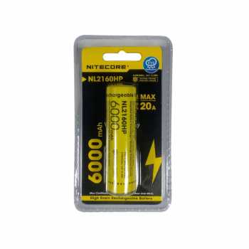Gambar produk NITECORE Baterai 21700 Rechargeable High Drain 6000mAh 20A Waterproof - NL2160HP
