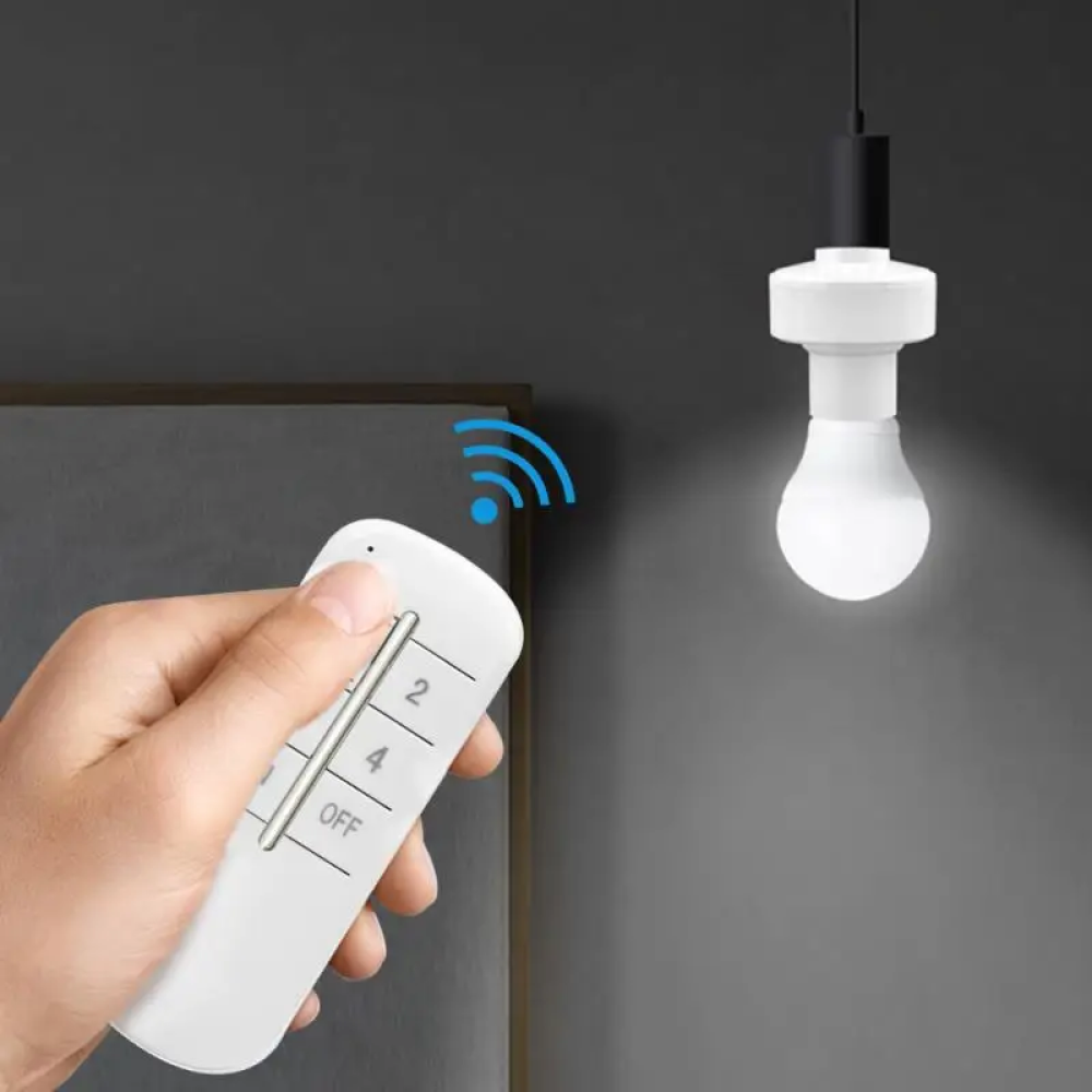 Gambar produk TSLEEN Fitting Lampu Wireless Remote Control E27 Timer Switch Lamp - TS803