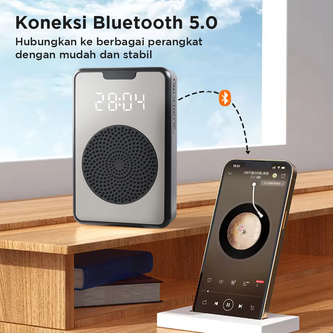 Gambar produk Marway Speaker Pinggang Bluetooth Voice Amplifier LED Wireless - H3