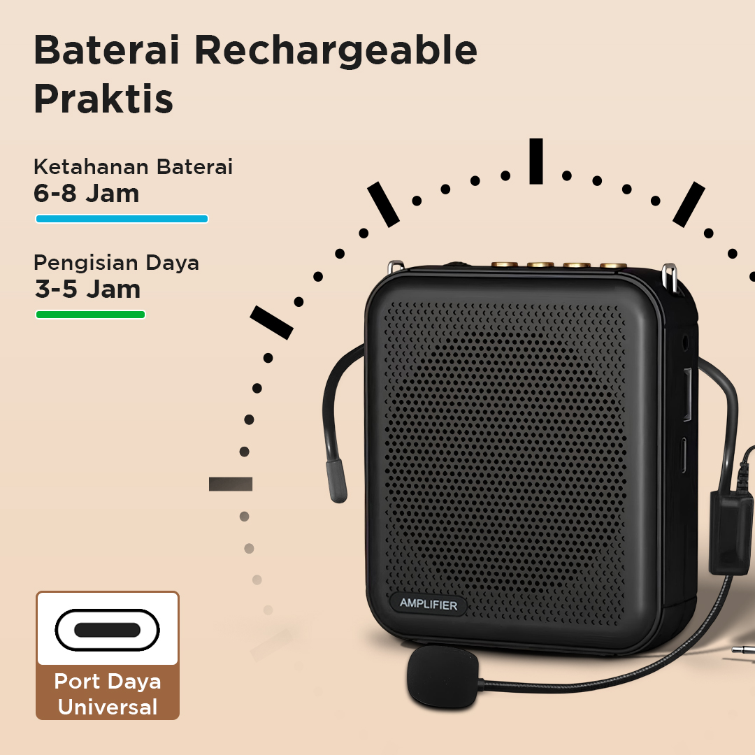Gambar produk Proms Penguat Suara Mini Megaphone Active Speaker Tourguide Bluetooth - S62