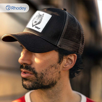 Gambar produk Rhodey Topi Trucker Unisex Jaring Mesh Hat Wolf Patch - DH-YK