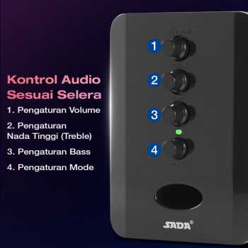 Gambar produk SADA Active Speaker Stereo 2.1 with Subwoofer and USB Power - D-202