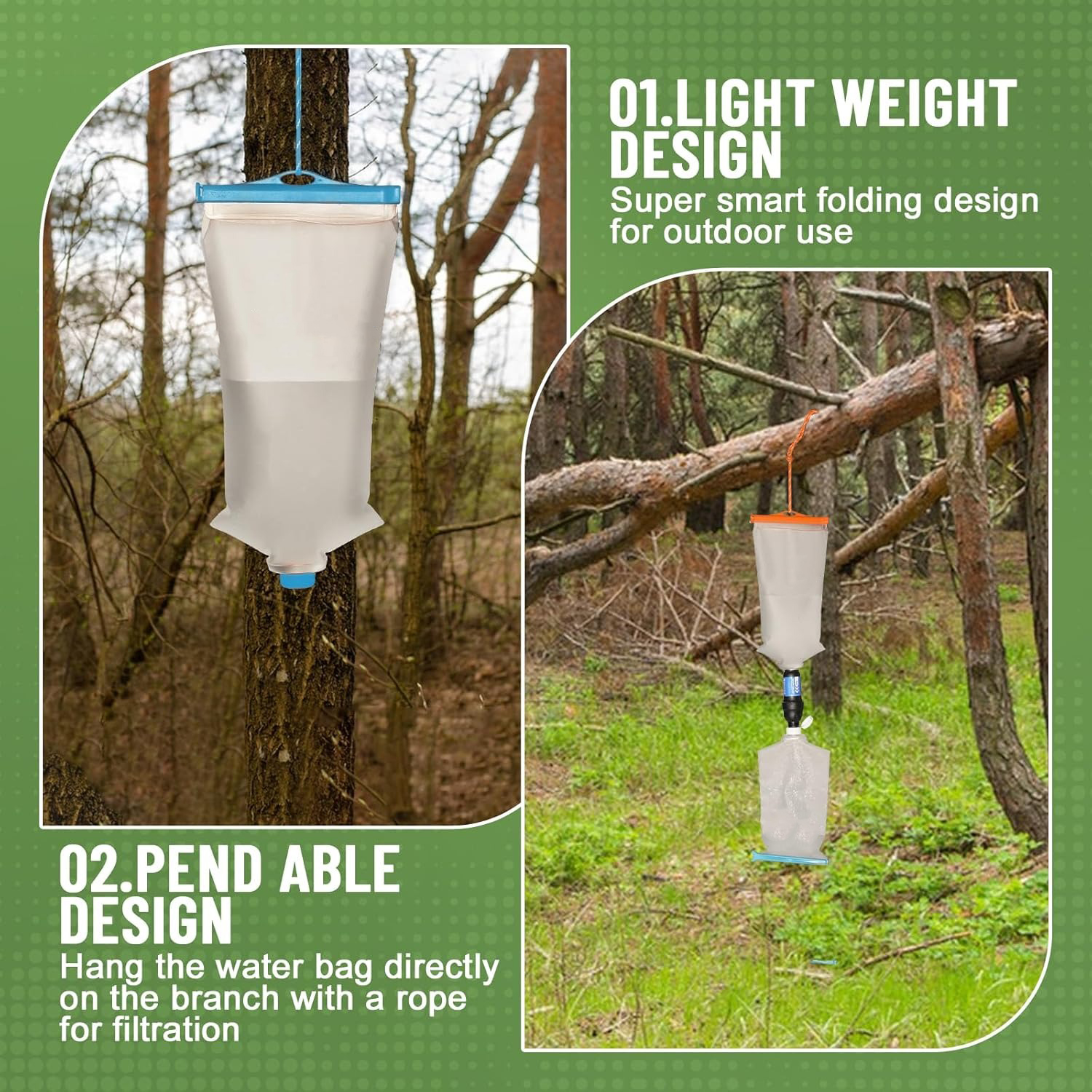 Gambar produk TaffSPORT Kantong Botol Minum Lipat TPU Foldable Water Bag 2L - TF200