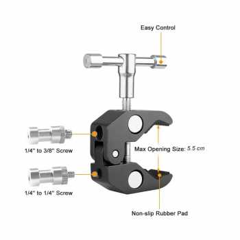 Gambar produk Z-One Magic Super Bar Clamp Clip Aksesoris Kamera DSLR 1/4 3/8 Inch - JT10002