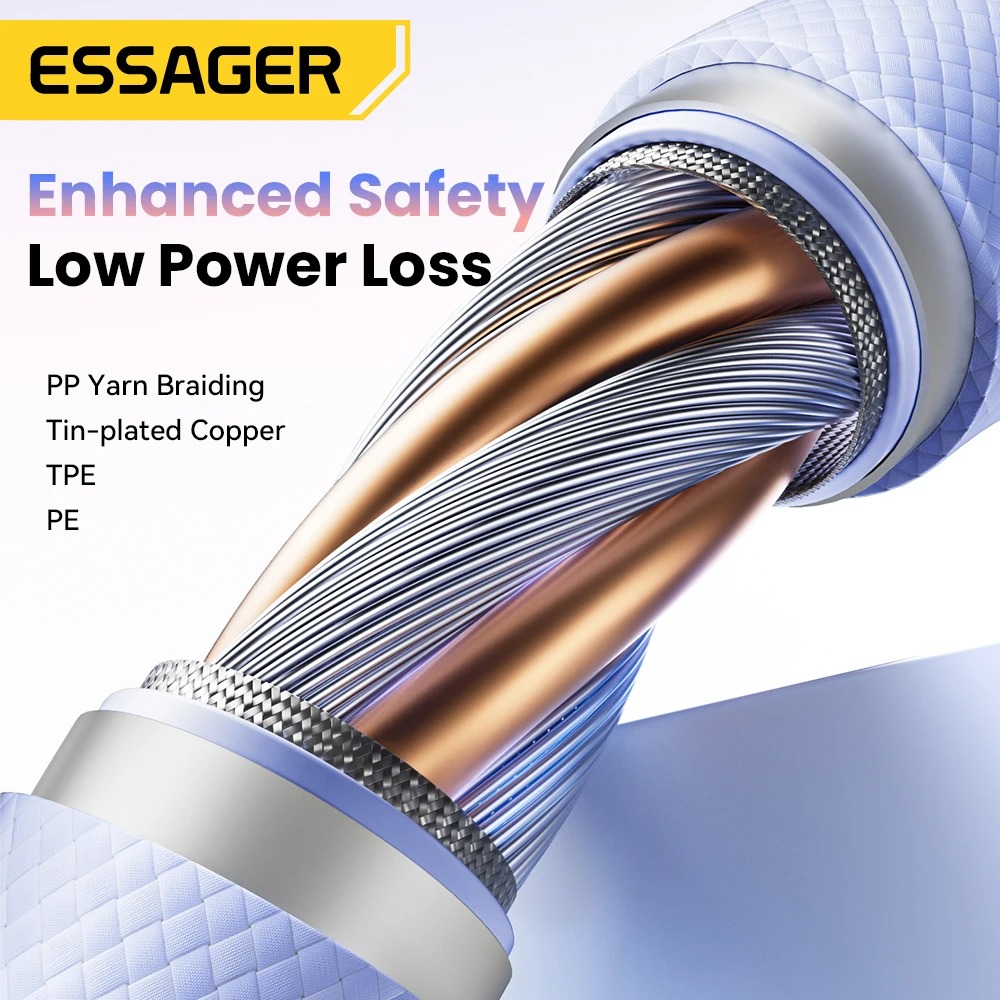 Gambar produk ESSAGER Kabel Data Type C to Lightning Fast Charging Braided 29W 2M - ES-X73