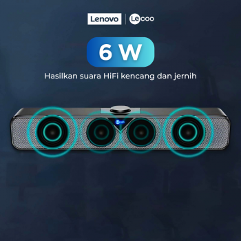 Gambar produk Lenovo Lecoo Soundbar Active Speaker Dynamic Sound 6W Versi Bluetooth - DS102