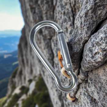Gambar produk GYMTOP Carabiner Gantungan Kunci Barang Aluminium Snap Hook 6.6cm - 698