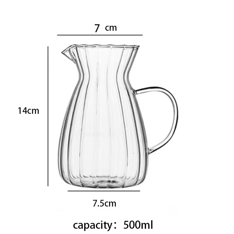 Gambar produk YWDL Teko Teh Pitcher Coffee Milk Jug Borosilicate Glass 500ml - YD2